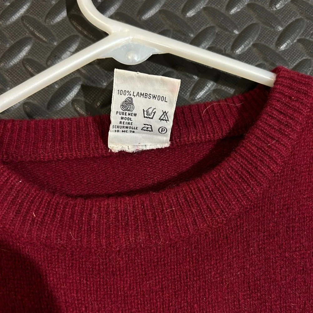 Vintage Parcours 100%‎ Lambswool Colorblock Sweater Men's L Multicolor Geometric